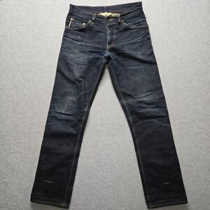 Raleigh Denim Mens 29 White Oak Cone Denim Selvedge Indigo Button Fly Jeans